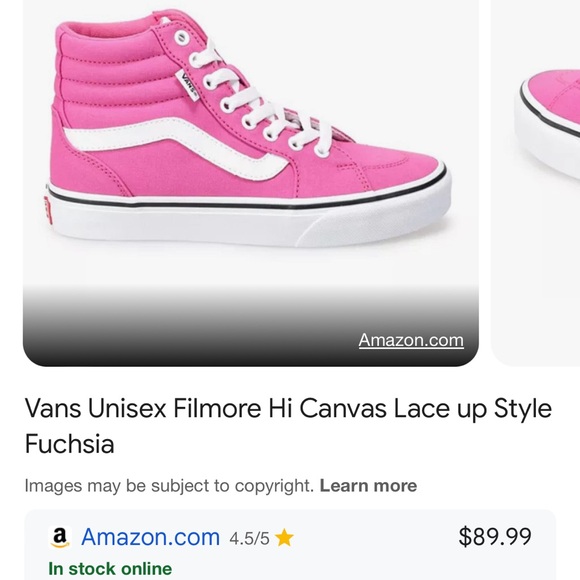 Hot Pink hightop Vans NWOT - Picture 3 of 3